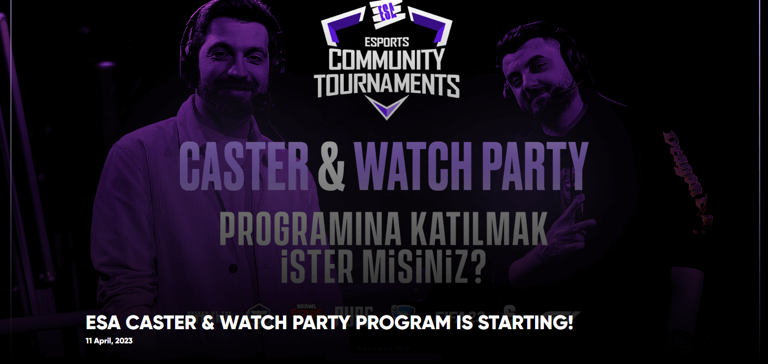 ESA CASTER & WATCH PARTY PROGRAM BEGINS!