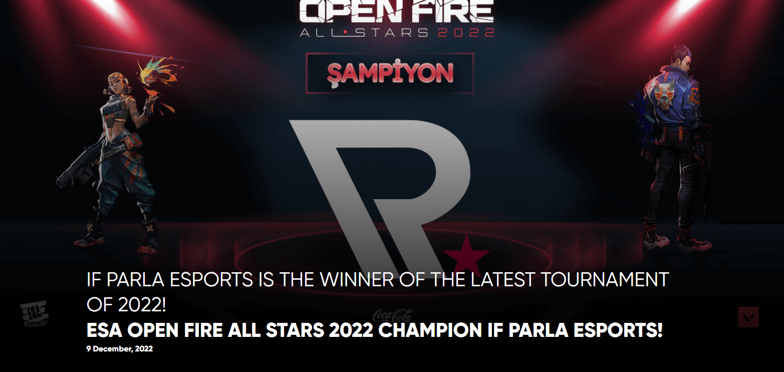 IF Parla Esports emerged as the champion of the last tournament of 2022, the ESA Open Fire All Stars 2022!